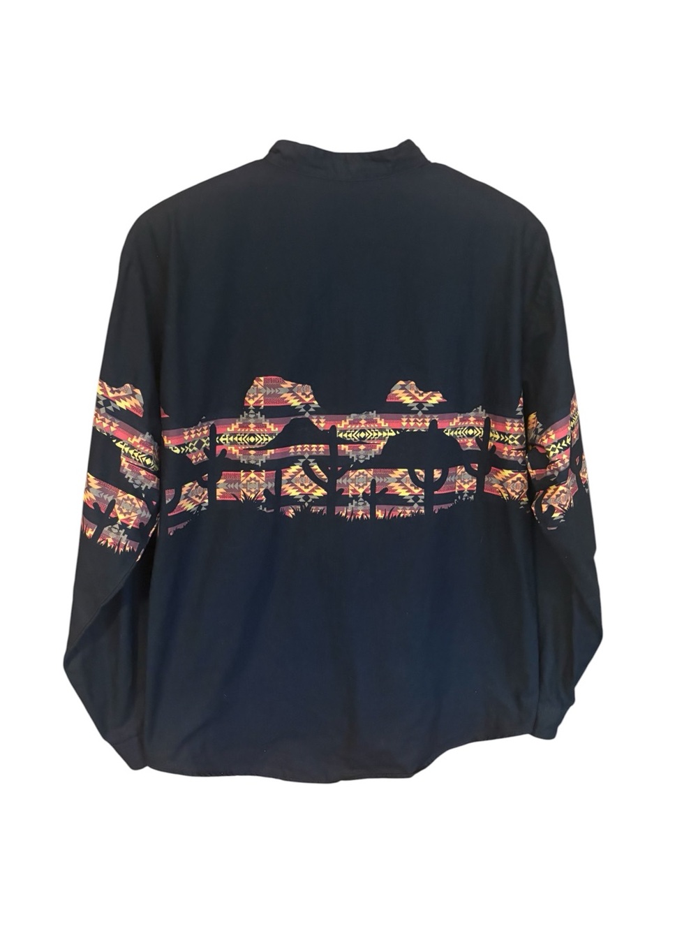 Vintage Brooks & Dunn Pendleton Style Southwestern Aztec Snap Button Shirt Small - Picture 2 of 7